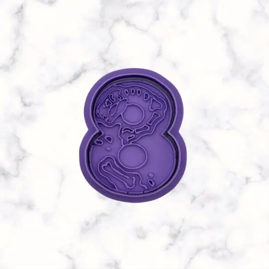 Dinosaur Number 8 Cookie Cutter and Stamp {3}