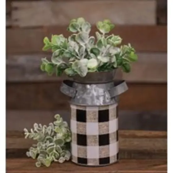 10.5" Tall Snow Flocked Eucalyptus Bush with Flexible Green Stem {2}