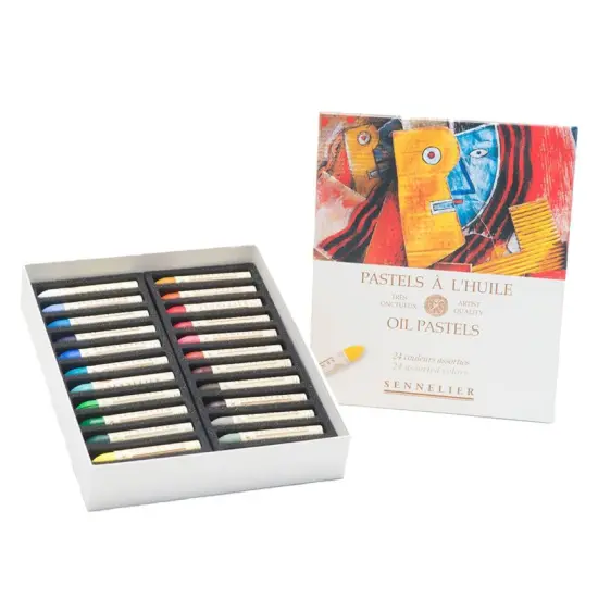Sennelier Oil Pastels Cardboard Box Set of 24 Standard - Assorted Colors {1}