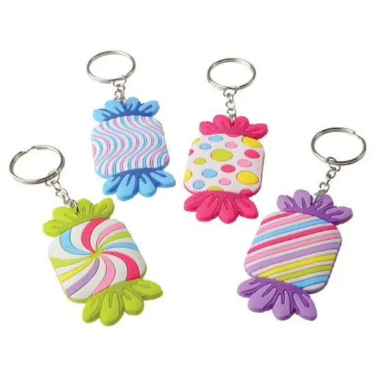 Candy Rubber Keychains Include 12 Units {1}