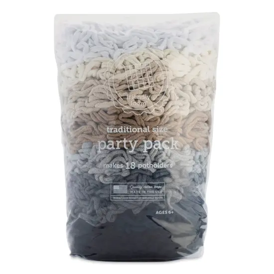 Friendly Loom Traditional Size Cotton Loops - Neutrals, Party Pack {1}