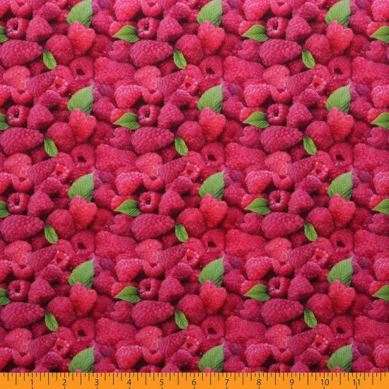 Mook Fabrics Fruit-Vegetables Cotton Fabric [45 in. Wide] - By The Yard Raspberries {3}