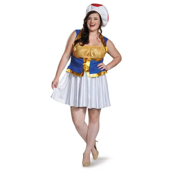 Super Mario Bros Toad Women's Toad Costume Dress {6}