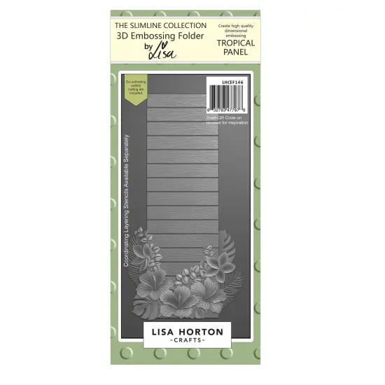 Lisa Horton Crafts Embossing Folder And Die-Tropical Panel {1}
