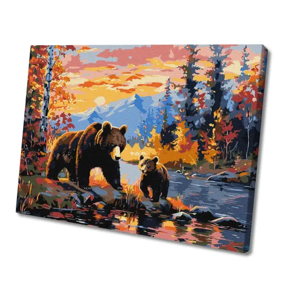 Painting by Numbers kit A bearfamily KHO6650 {1}