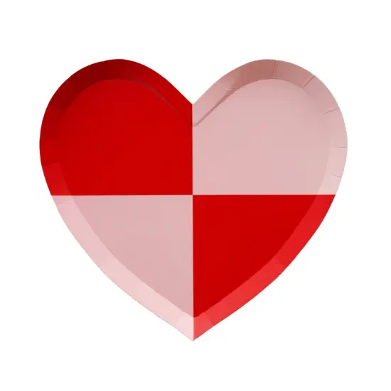 CHECK MATE HEART SHAPED PLATES {1}