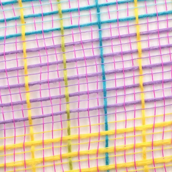 10" Small Check Fabric Mesh Ribbon: Hot Pink, Green, Yellow, Lavender, Turquoise {2}