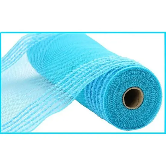 10.25" Drift Border Mesh Ribbon: Turquoise (10 Yards) {1}