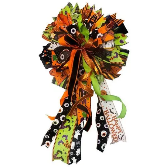 1.5" Eyeball Striped Edge Ribbon: Black (10 Yards) {4}