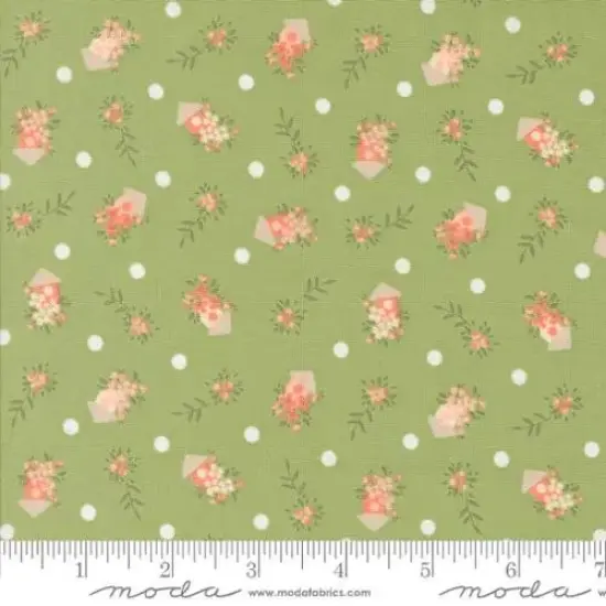 Green Abloom Cucumber Birdhouses Novelty Houses Floral 44"/45" Fabric Per Yard {1}