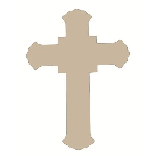 15" MDF Unfinished Shape: Cross {1}