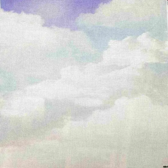 Pastel Skies Designer Printed AIDA Fabric. Canvas for embroidery with an applied backgroundKF-1139A {1}