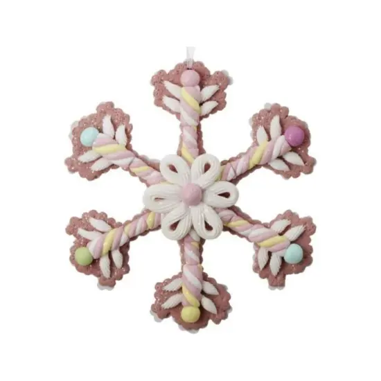 8" Claydough Candy Snowflake Ornament {2}