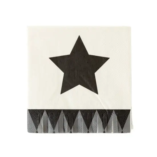 VINTAGE STAR FRINGE COCKTAIL NAPKIN {1}