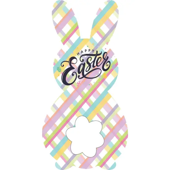 12in Waterproof Happy Easter Metal Bunny Sign {6}
