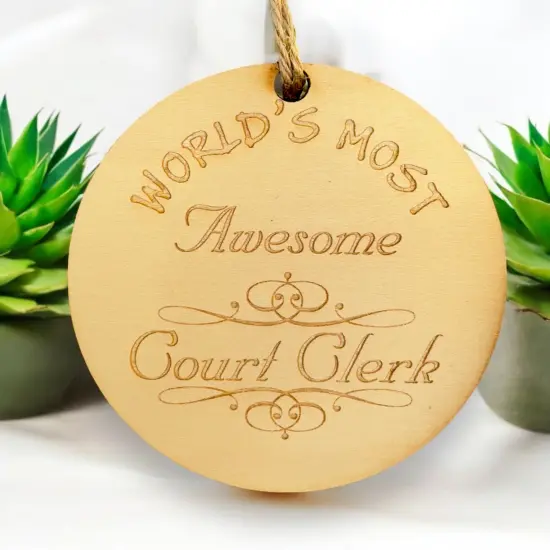 Worlds most Awesome Court Clerk - Ornament {4}