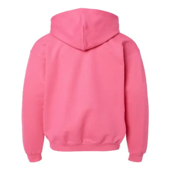 Gildan&reg; Youth Midweight Hooded Turtle Neck Long Sleeve Sweatshirt Pink Lemonade {2}