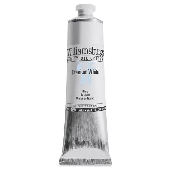 Williamsburg Handmade Safflower Oil Color - Titanium White, 150 ml tube {1}