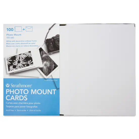 Strathmore Photo Mount Cards and Envelopes - White, Decorative Emboss, Pkg of 100 {1}