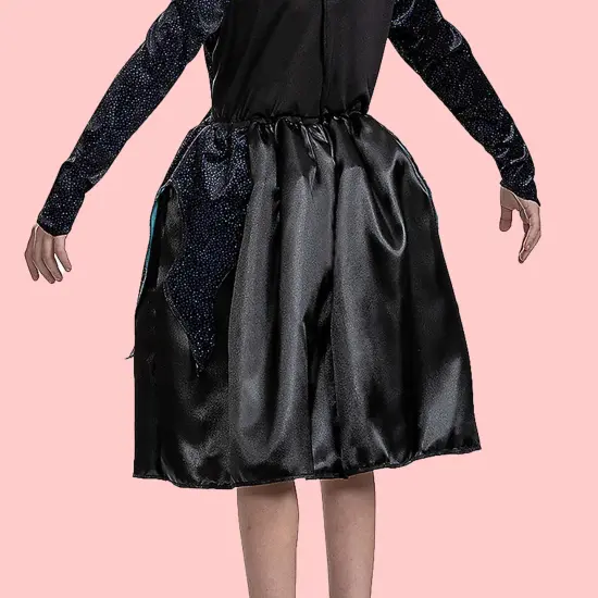 Kids Ursula Sea Witch Costume Little Mermaid Classic Dress with Tentacle Detail {6}