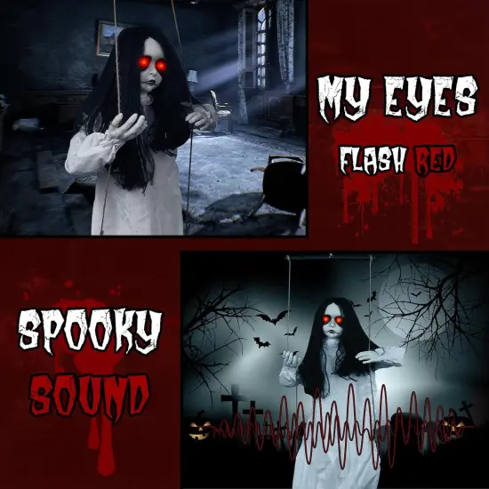 Swinging Girl with Sound & Touch Activated - White Skirt {4}