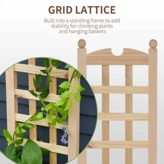 Raised Garden Planter Box with Trellis Ideal for Growing Vines {2}