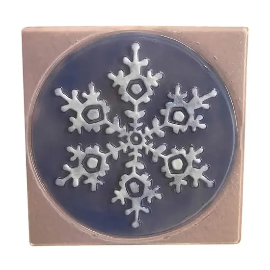 10&rdquo; x 10" x 0.5" Snowflake in Square Texture Glass Fusing Kiln Mold {2}