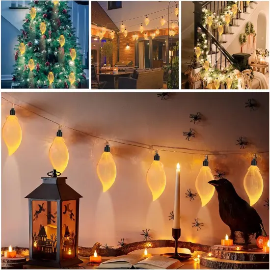 Leaf String Light for Halloween Decoration - Warm 2Pack {5}