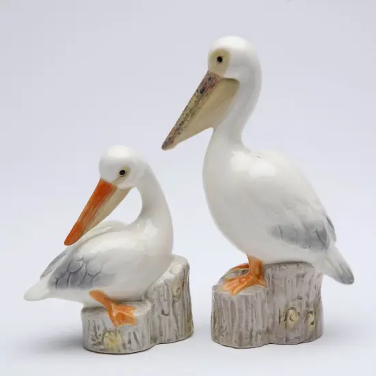 Ceramic Pelican Birds Salt & Pepper Shakers, Home D&eacute;cor, Gift for Her, Gift for Mom, Kitchen D&eacute;cor, Birdwatcher Gift {3}