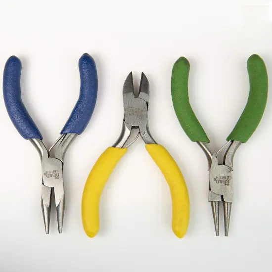 The Beadsmith Color-ID Mini Pliers &ndash; Color Coded Set &ndash; 3 Inches, 3 Piece Kit: Chain Nose, Round Nose, & Side Cutter &ndash; Tools for Jewelry Making {5}