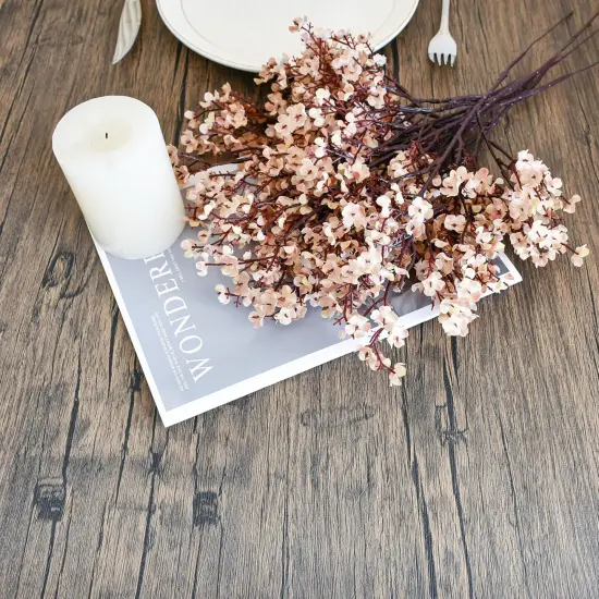 Artificial Baby&rsquo;s Breath Flowers Fall Centerpiece - Light Brown {2}