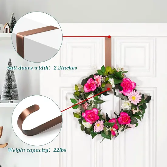 12 Inches Metal Wreath Hanger for Fall Decor,20 Lbs,Wreath Hanger for Front Door {3}