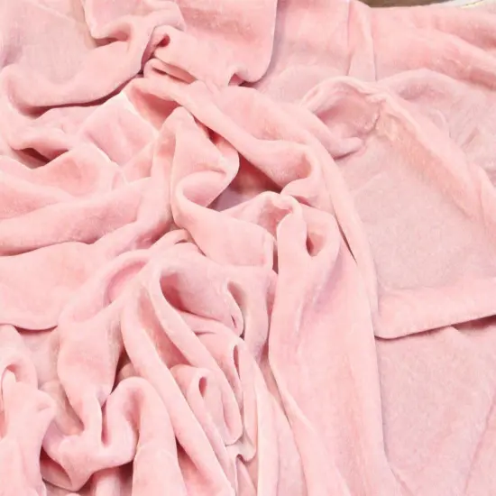 1 Yard Silk Rayon Velvet Fabric 45 Inches Width Light Pink {1}