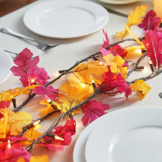 Fall Decor Lighted Fall Garland 9FT {2}