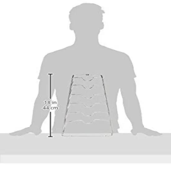 Organize It All Wall Cabinet Door Mounted Pot Lid Rack | Metal Wire | Dimensions 10.63" x 4.00" x 16.63" | Kitchen Storage | Sliver {2}