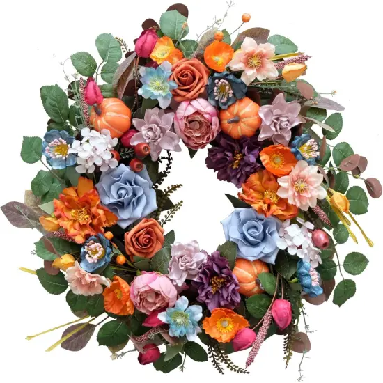 24 Inch Artificial Fall Wreaths {1}