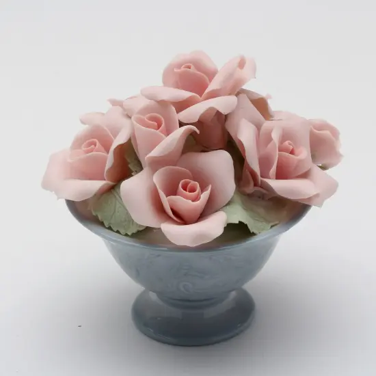 Ceramic Pink Rose Pot Figurine, Home D&eacute;cor, Gift for Her, Gift for Mom, Spring D&eacute;cor, Wedding Decor {3}
