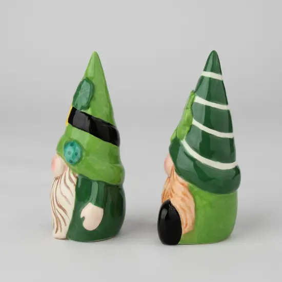 Ceramic Irish Gnomes Salt and Pepper Shakers, Fairy Garden D&eacute;cor, Gift for Her, Gift for Mom, Kitchen D&eacute;cor, Irish Saint Patrick&rsquo;s Day D&eacute;cor {5}