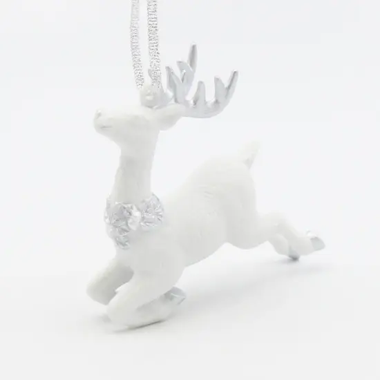 Ceramic Christmas Decor Silver Reindeer Ornament, Home D&eacute;cor, Gift for Her, Gift for Mom, Kitchen D&eacute;cor, Christmas D&eacute;cor {2}