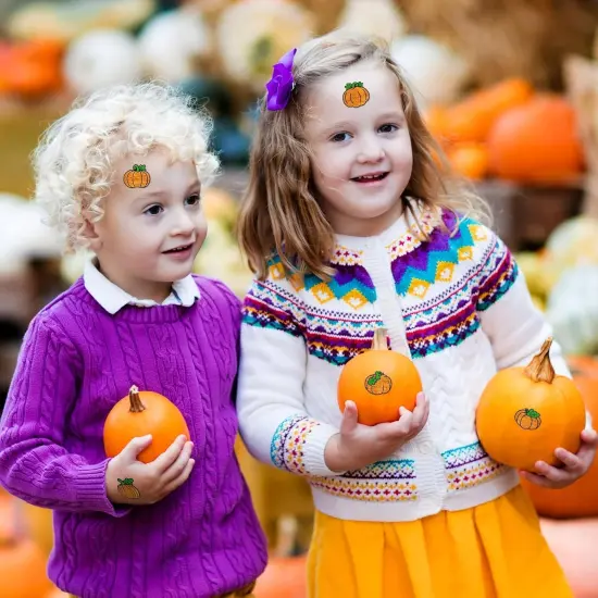 400 Pcs Pumpkins Dazzle Stickers Glitter Pumpkins Stickers Fall {5}
