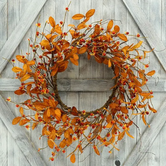 Artificial Fall Wreath - Fawn Bitter Sweet Berry {1}