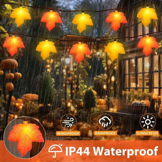 8.5 FT 3D Maple Leaf Lights 10 LED {3}