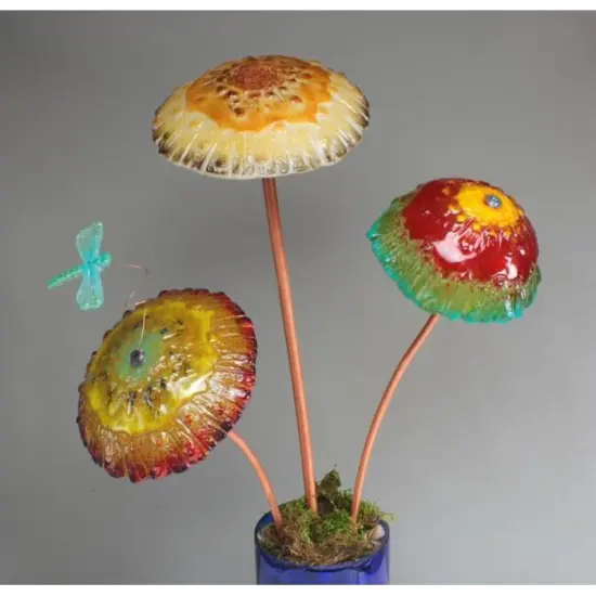 7.5" Dia x 1.5" Mushroom Cap Frit Casting Glass Fusing Kiln Mold {2}