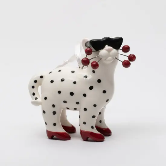 Ceramic Whisker Cat Sunglasses Ornament, Home D&eacute;cor, Gift for Her, Gift for Mom, Kitchen D&eacute;cor, Cat Lovers Gift, Pet Loss Gift {2}