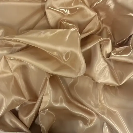 1 Yard Crystalized Liquid Bridal Satin Fabric with Reflective Shimmering Surface for Gowns Costumes and Decor 59/60 Inch Width Champagne Gold {1}
