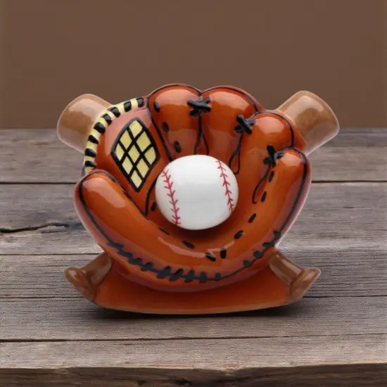 Ceramic Baseball Theme Piggy Bank, Home D&eacute;cor, Gift for Him, Gift for Dad, Gift for Son, Kid's Room Decor, Game Room Decor {2}
