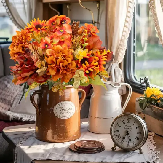 2 Pcs Fall Flowers Artificial Floral Arrangement {2}