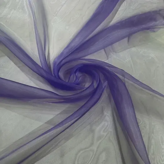 1 Yard Crystal Organza Fabric Sheer Lightweight Textile with Soft Flow for Dresses Linings and Costume Design Purple {1}