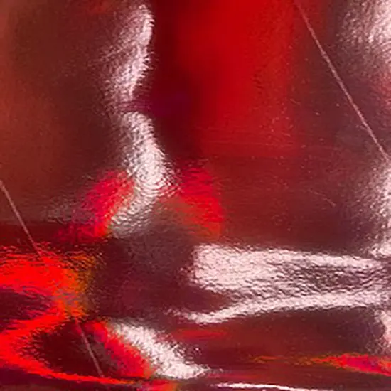 1 Yard Hologram Stretch Vinyl Fabric For Dancewear Cosplay Crafts Decorations 60 Inch Width Red {1}