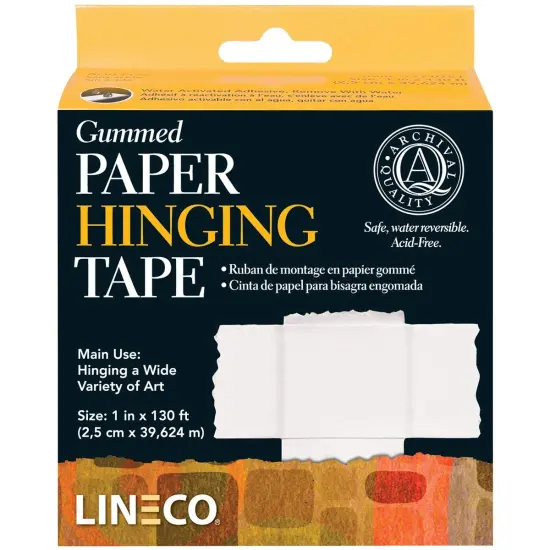 Lineco Water-Activated Gummed Frame/Hinging Tape, 1-Inch x 130-Feet (ANL5330751) N/a {1}